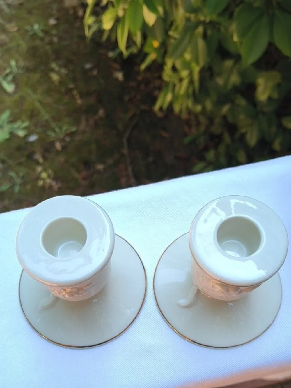 Lenox Porcelain Bowls with Certified Gold Trim / Candle Stick Holder Formal Set
